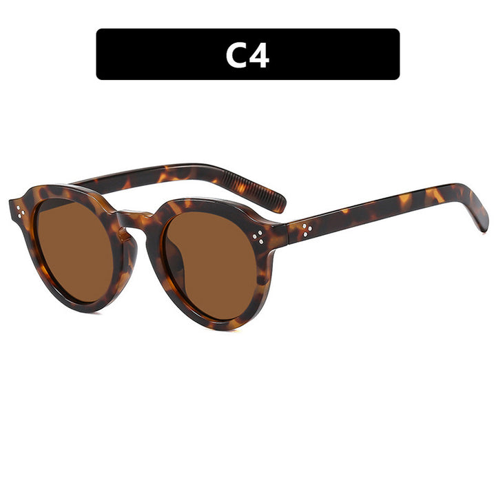 Damen stilvolle runde Brille Karnz
