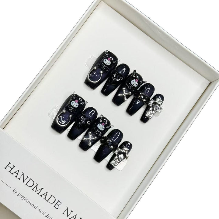 Kreatives handgemachtes Press-On Nagelkunst-Set