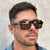 Damen Designer-Sonnenbrille mit modernem eckigen Rahmen und polarisierten Gläsern Karnz