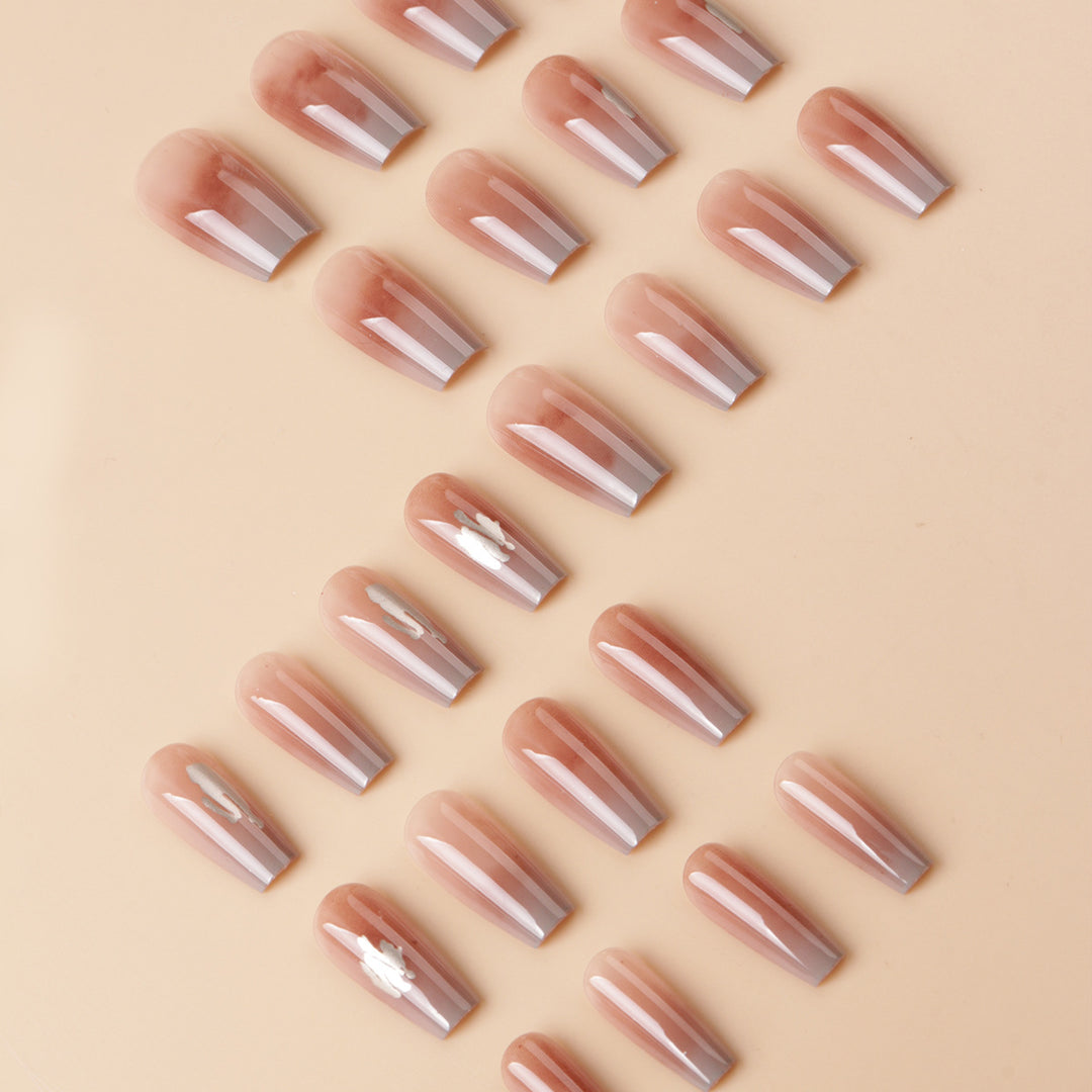 Elegante glanzende Press-On Nagelspitzen Karnz