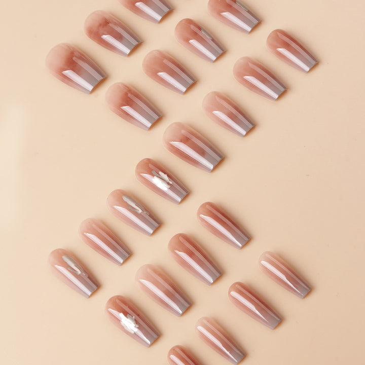 Elegante glanzende Press-On Nagelspitzen Karnz