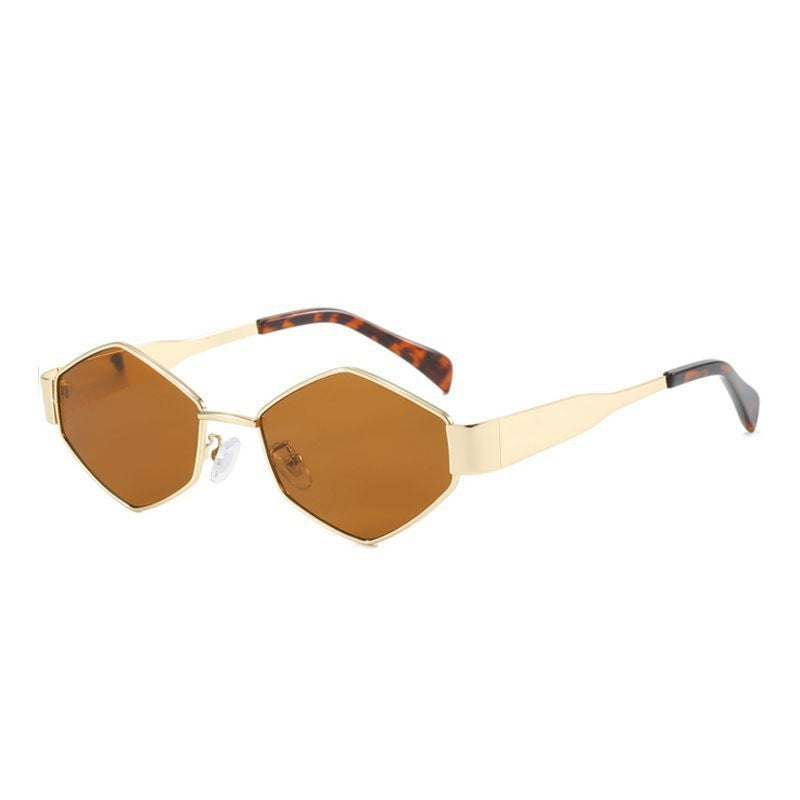 Chic hexagonale Rahmen Sonnenbrille