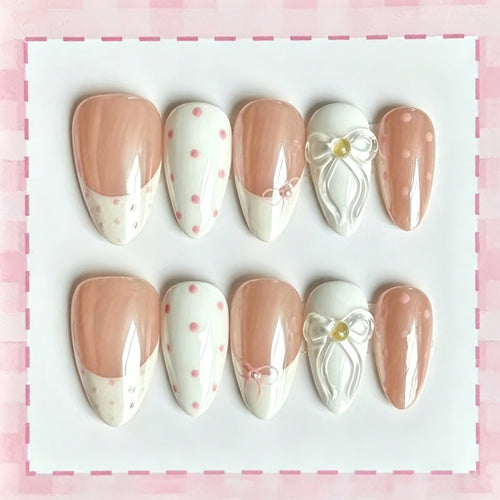 Elegant Floral Pattern Press-On Nail Art Set Karnz