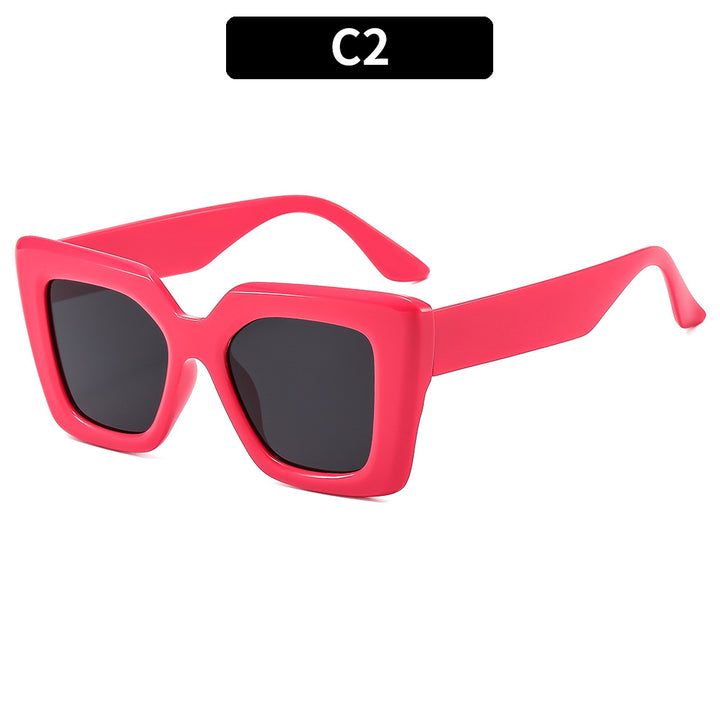 Geometrische Quadratische Rahmen Sonnenbrille