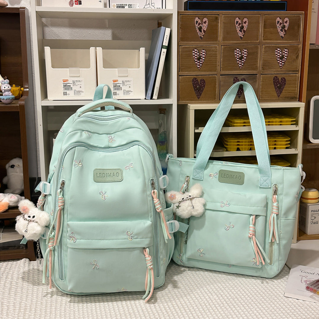 Vielseitiges Besticktes Rucksack-Set