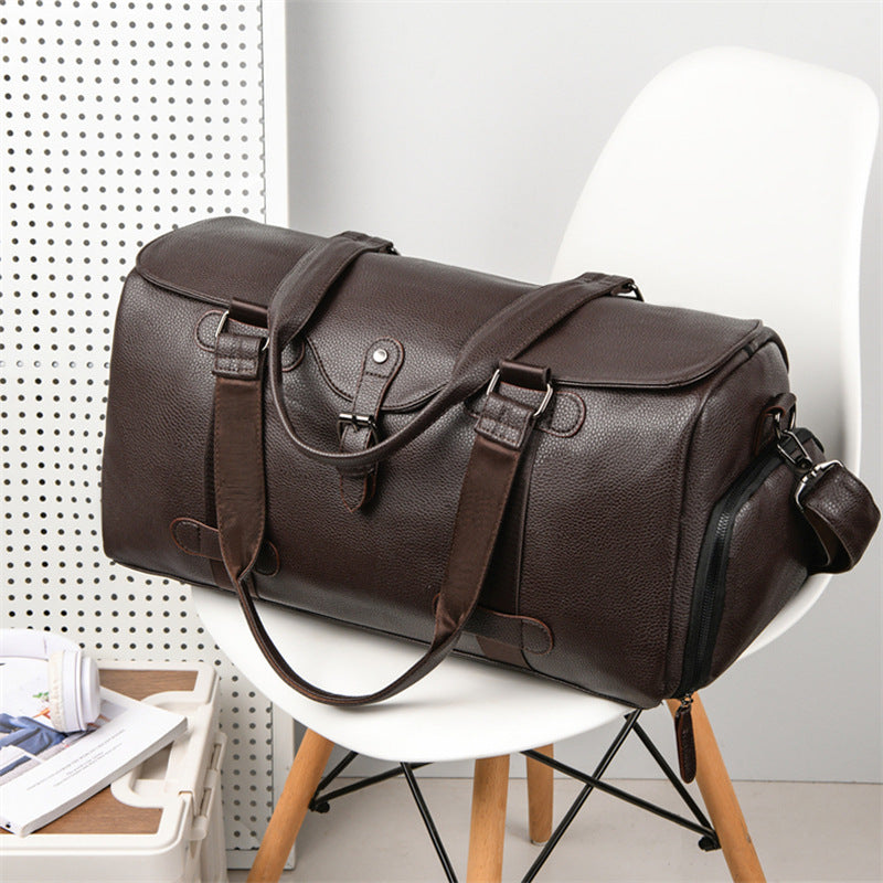 Premium Leder Wochenendreise-Duffel Tasche Karnz