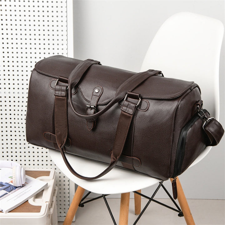 Premium Leder Wochenendreise-Duffel Tasche Karnz