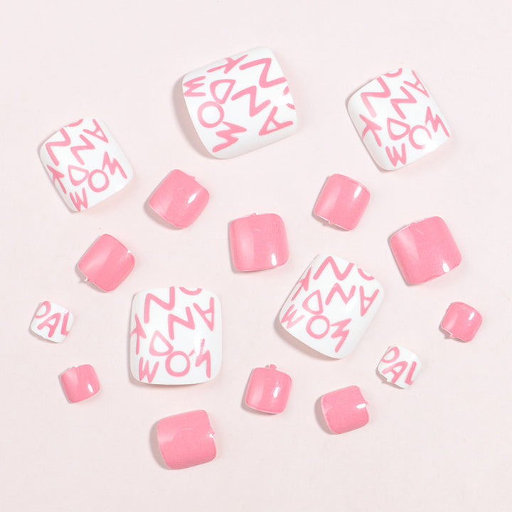 Künstlerisches Floral Press-On Nagelkunst Set Karnz