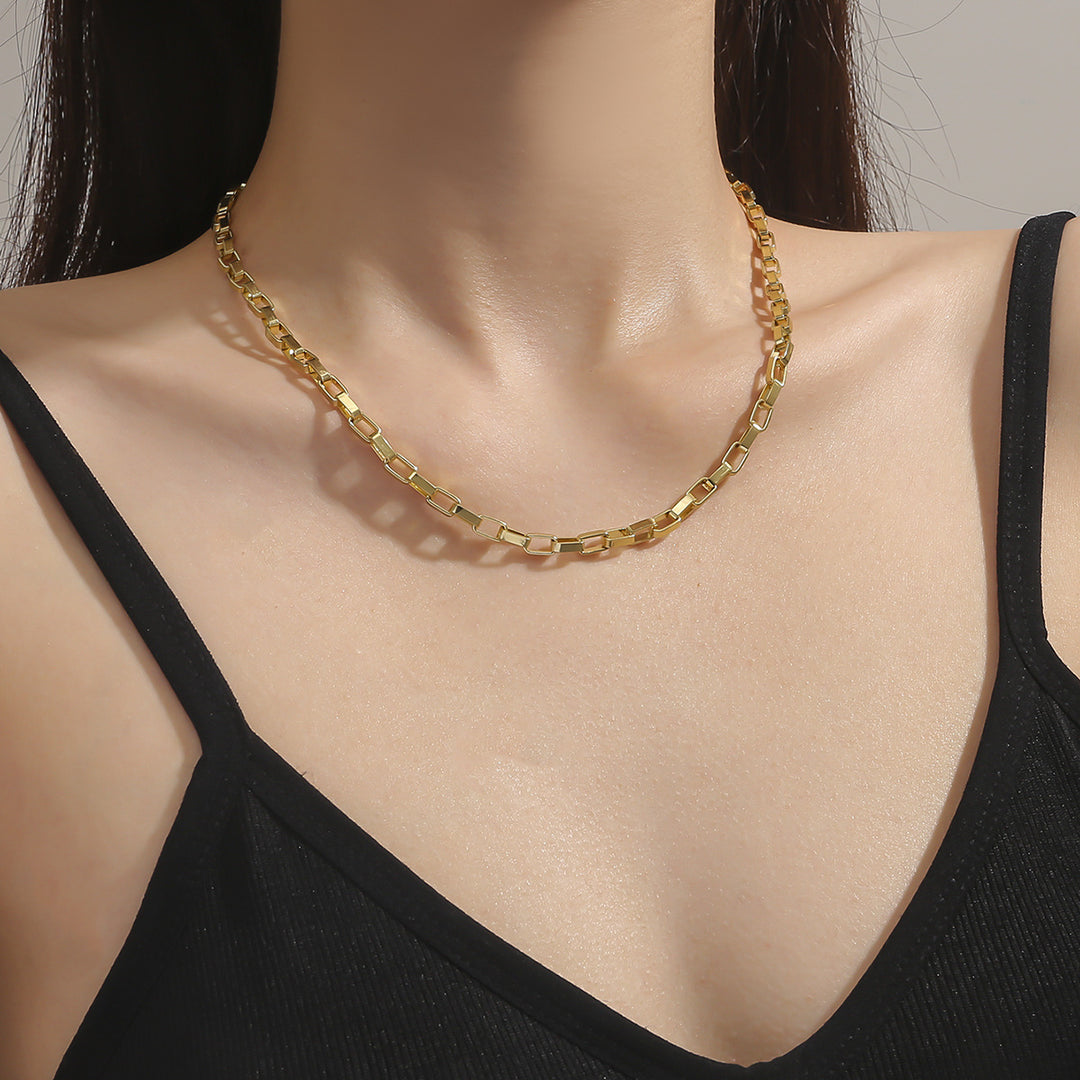 Chunky Rechteckige Gliederkette Karnz