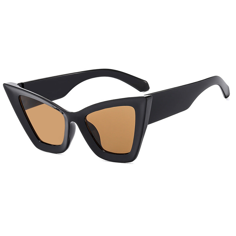 Damen trendige Cat-Eye Sonnenbrille mit robustem Design und UV-Schutz Karnz