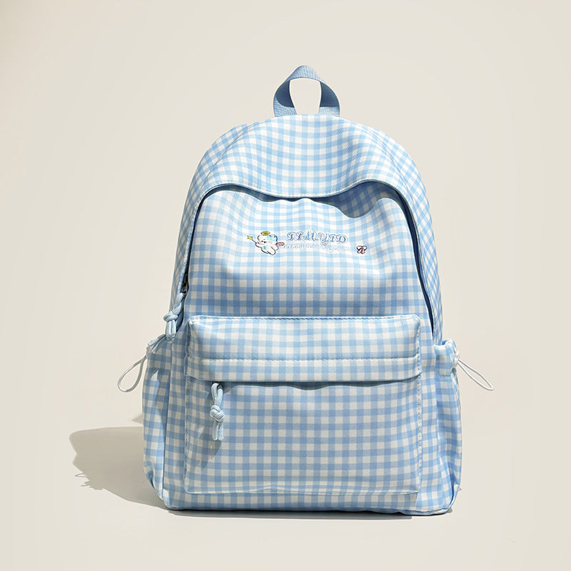 Süße Gingham-Muster Rucksack Karnz