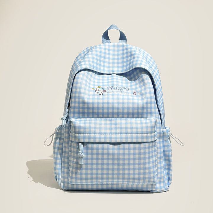 Süße Gingham-Muster Rucksack Karnz