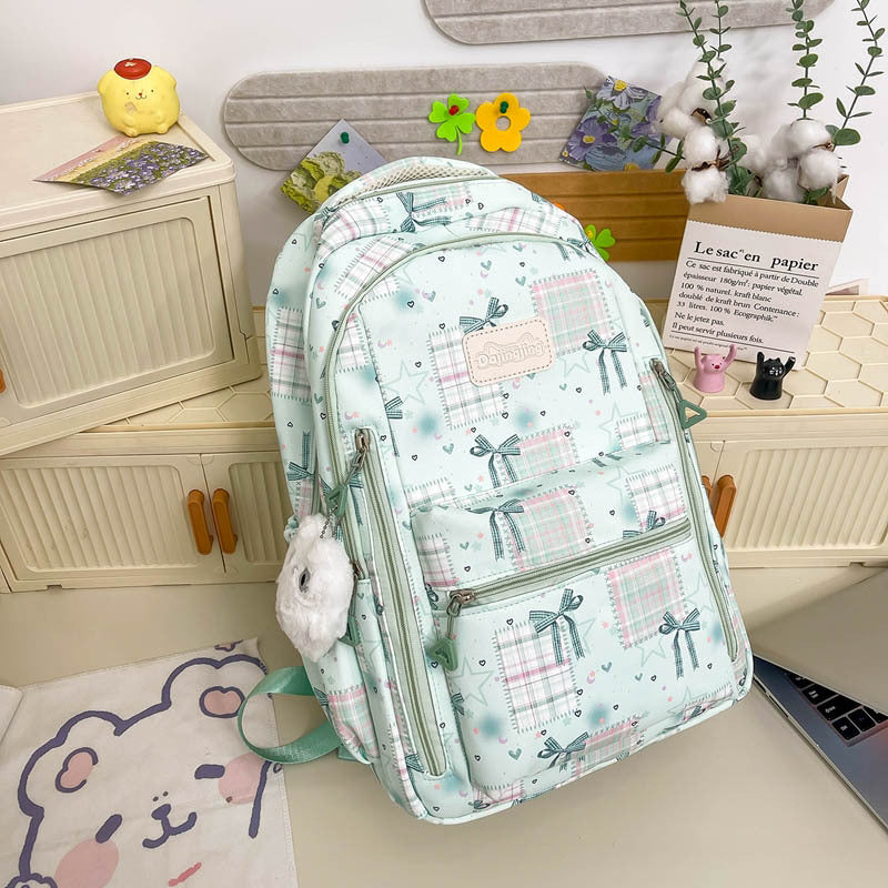 Süßer Grafikdruck Schulrucksack Karnz