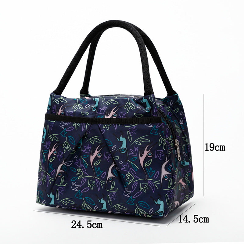 Blumige isolierte Lunch-Kühltasche Karnz