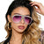 Damen Glamouröse Sonnenbrille mit strassverziertem Rahmen Karnz