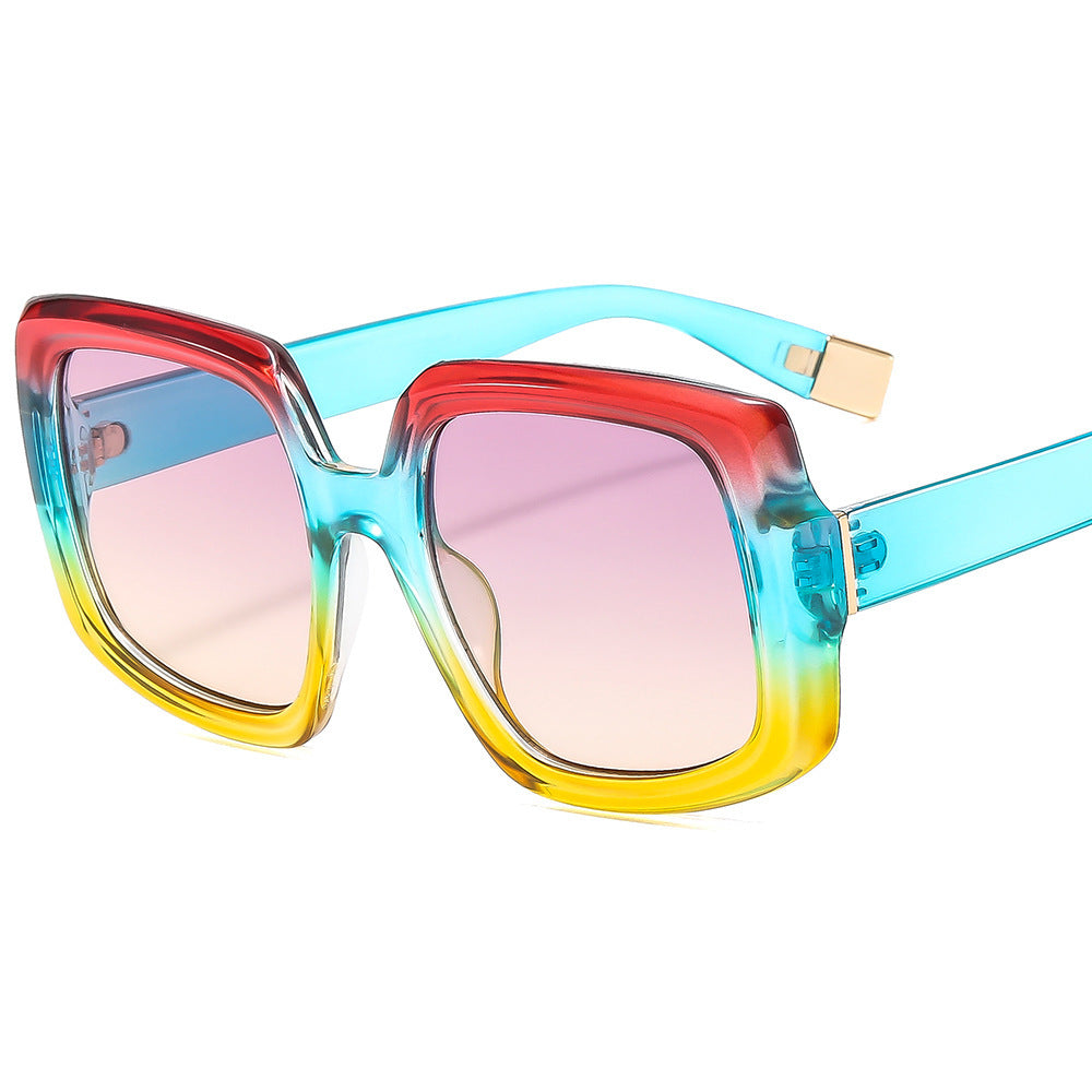 Damen modische Sonnenbrille mit auffälliger quadratischer Rahmenkonstruktion Karnz
