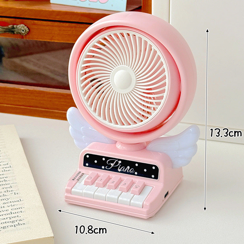 Damen Kreativ Handventilator im süßen Klavierdesign Karnz