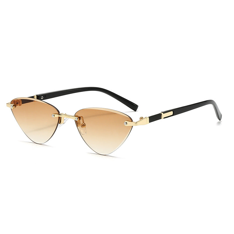 Damen modische Cat-Eye Sonnenbrille mit elegantem Metallrahmen Karnz