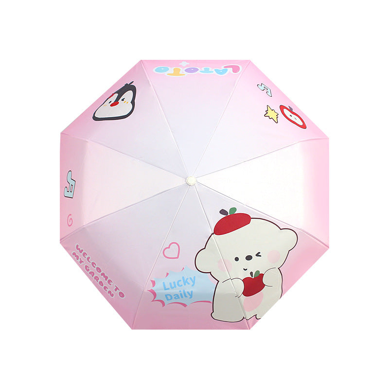 Damen Faltbarer Regenschirm mit verspieltem Design Karnz