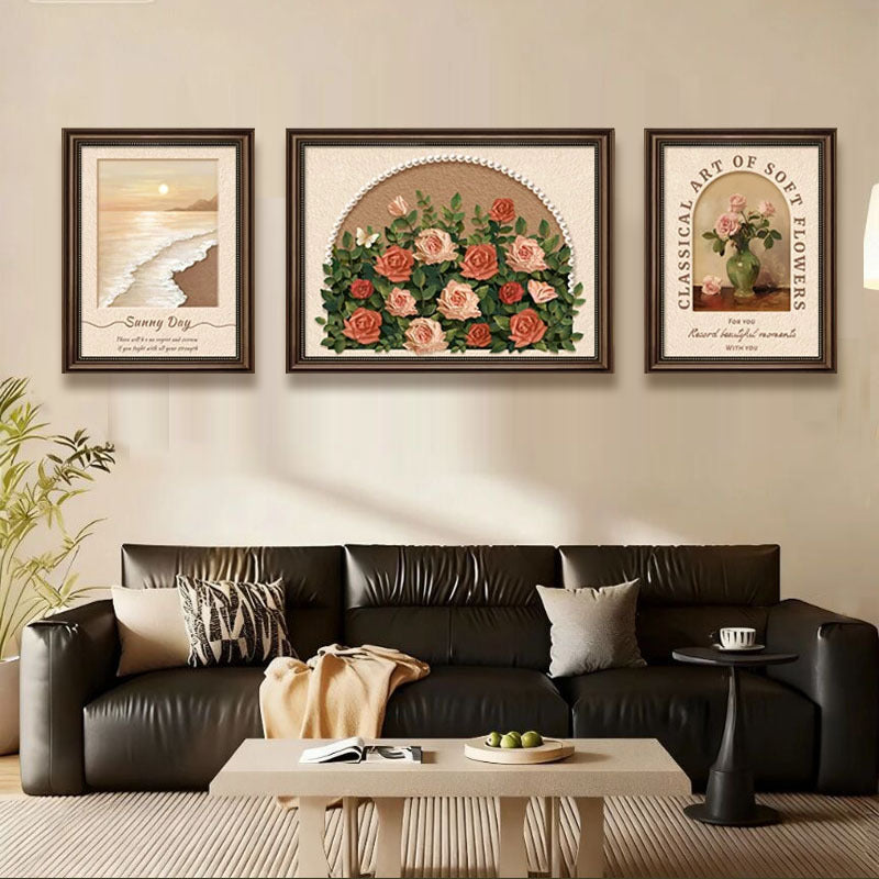 Vintage inspirierte Blumen Wanddekoration