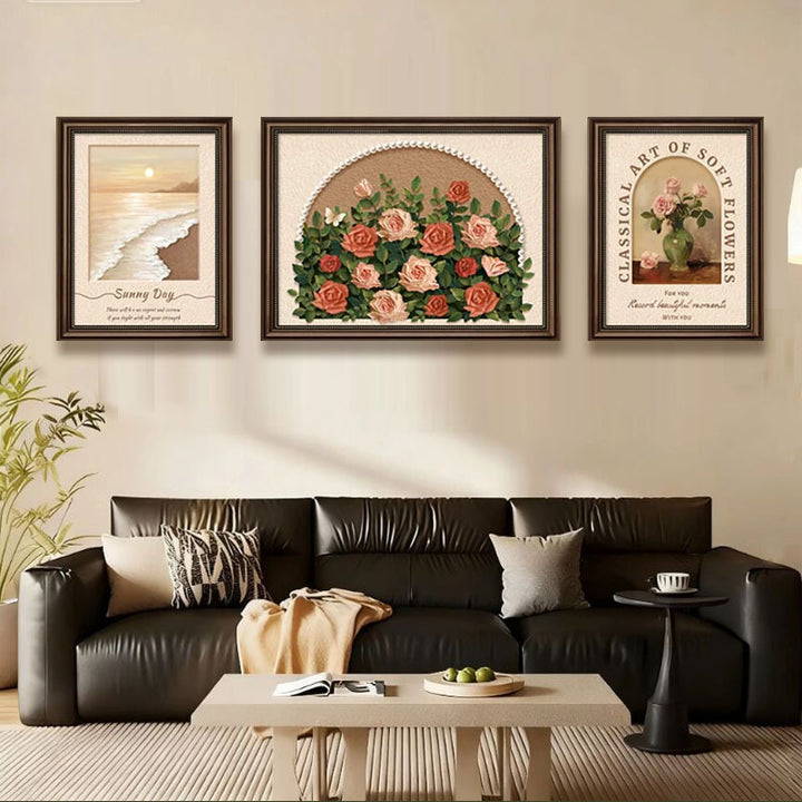 Vintage inspirierte Blumen Wanddekoration