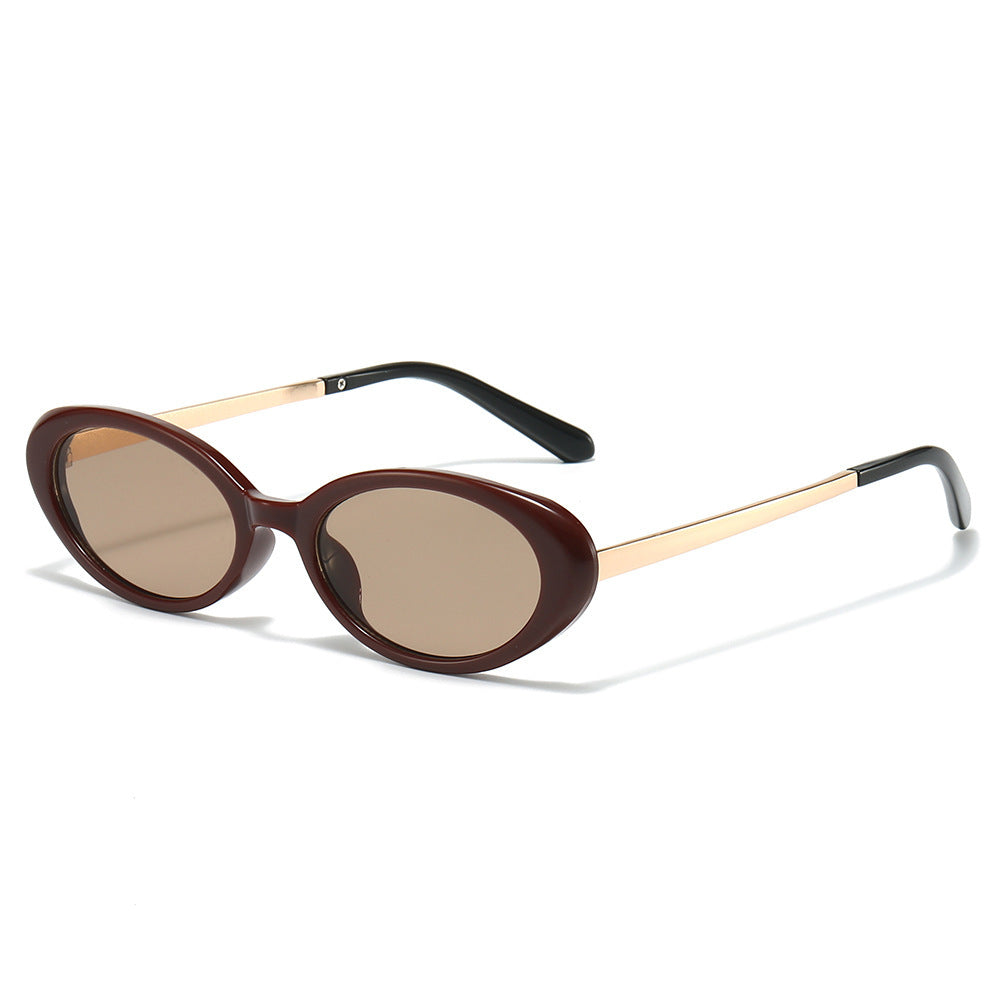 Retro-inspirierte ovale Rahmen-Sonnenbrille Karnz 1787812326