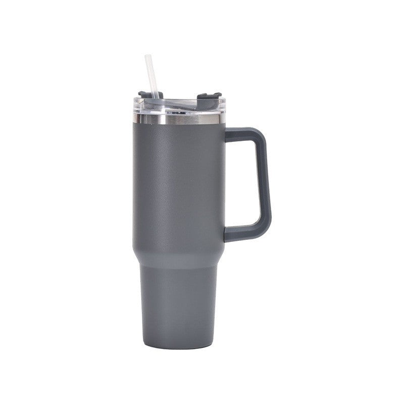 Damen Isolierbecher mit Trinkhalm und ergonomischem Griff Karnz