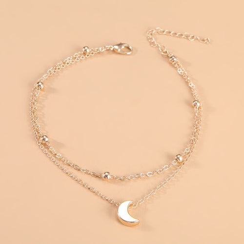 Himmlischer Mond Charm Fußkettchen Karnz
