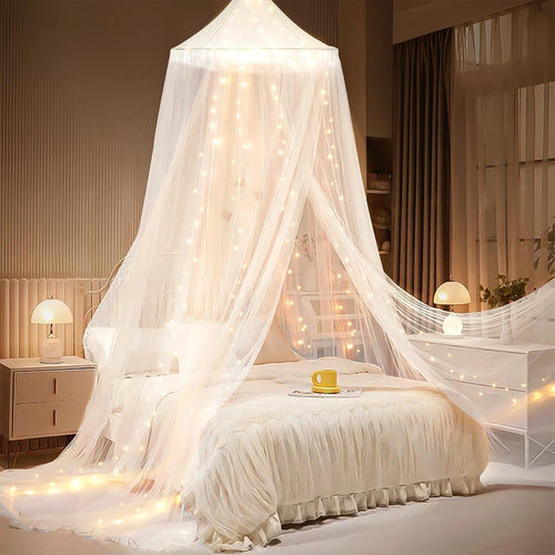 Verzauberndes Himmelbett Zelt mit LED-Lichtern Karnz