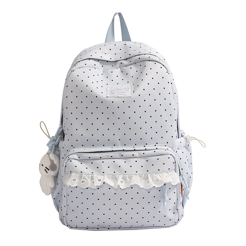 Verspieltes Pünktchenmuster Schulrucksack Karnz
