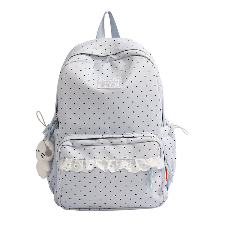 Verspieltes Pünktchenmuster Schulrucksack Karnz