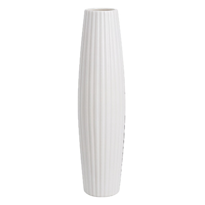 Elegante gerippte keramische Bodenvase Karnz
