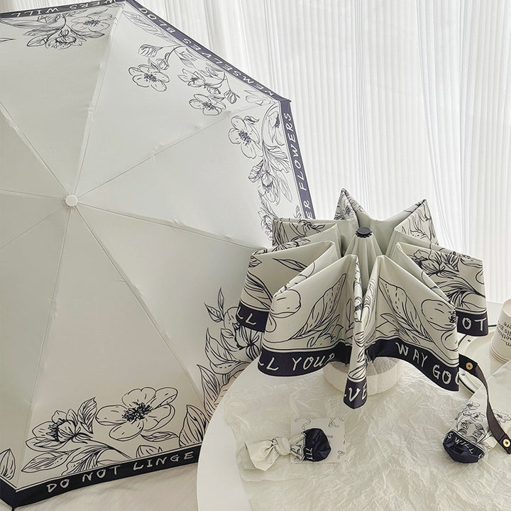 Damen Faltbarer Regenschirm mit kreativem Kunstdesign Karnz