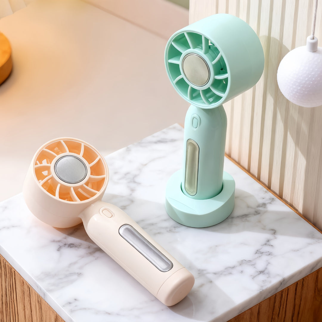 Damen Tragbarer Handventilator mit USB-Ladefunktion und drei Geschwindigkeitsstufen Karnz
