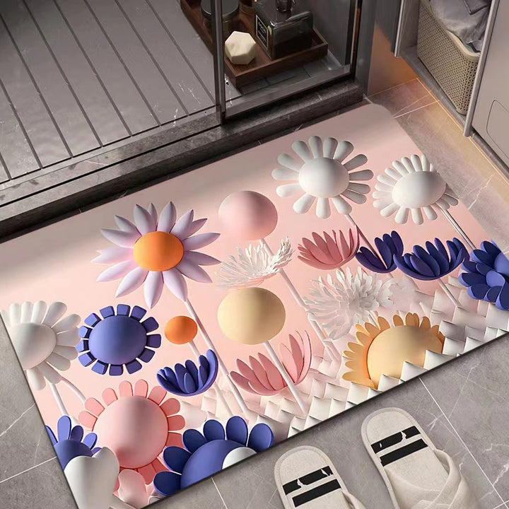 3D-texturiert Blumenmatte Karnz