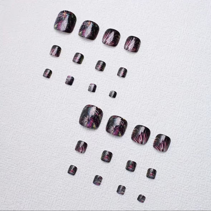 Fußnagelkunstset mit kreativen floralem Design Karnz