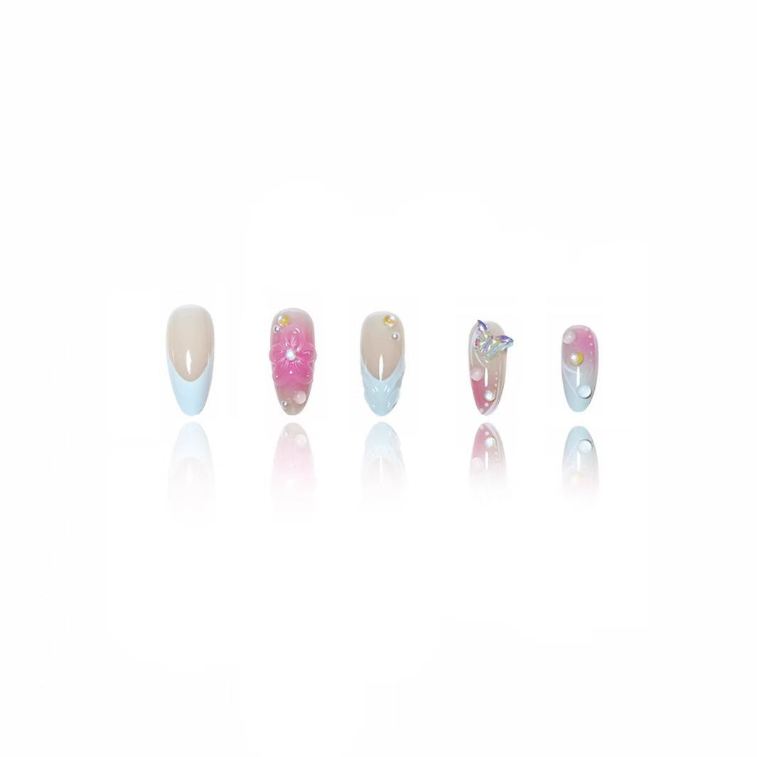 Premium Floral Art Press-On Nail Set Karnz