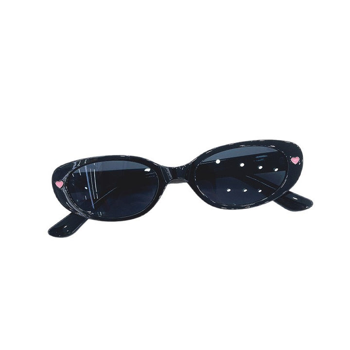 Modische Cat-Eye Sonnenbrille mit Herzen Karnz