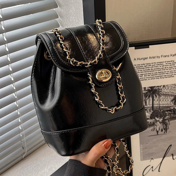 Chic Ketten-akzentierte Bucket-Handtasche Karnz