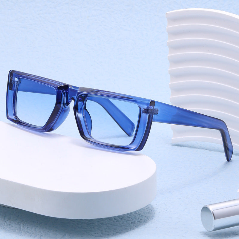 Damen modische Shield-Sonnenbrille mit exzentrischem Design Karnz