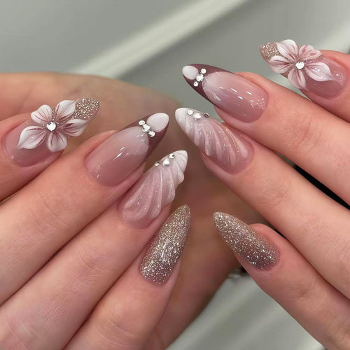 Elegantes Florales Press-On Nail Set 1790745540