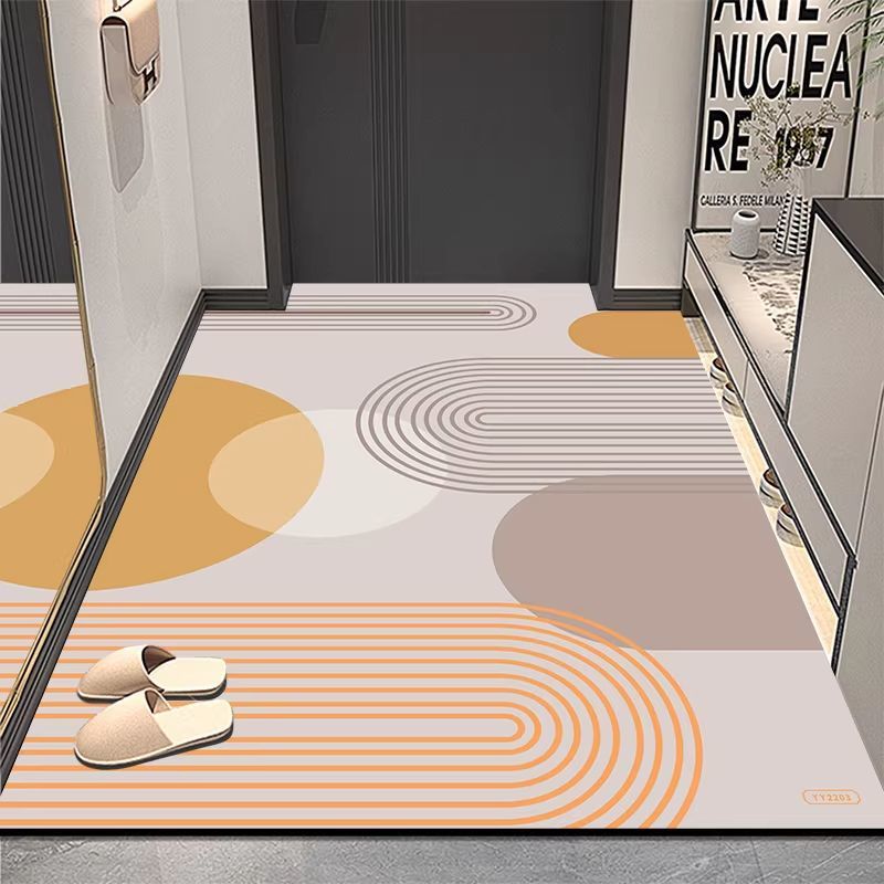 Modern geometrischer Eingangsbereich Teppich