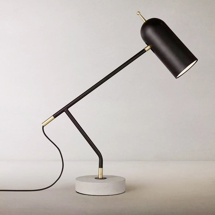 Moderne verstellbare Schreibtischlampe mit Marmorbasis