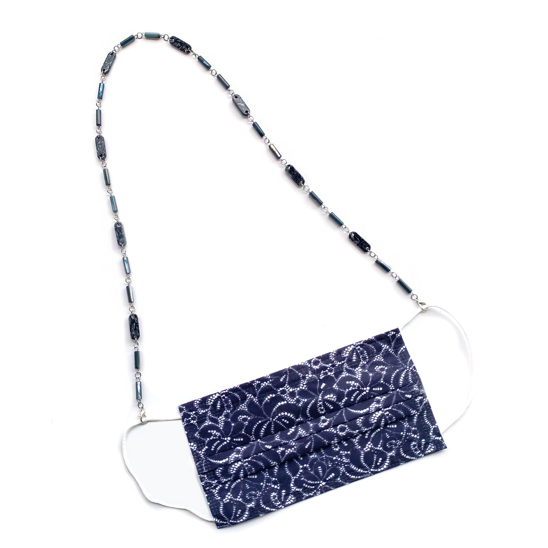 Elegante Edelstein Brille Kette Karnz