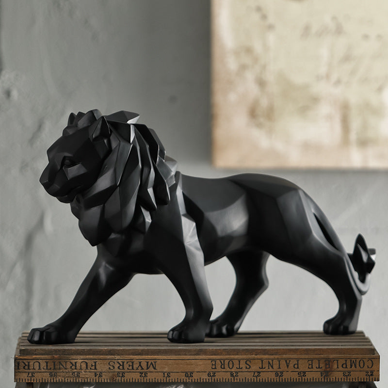 Elegante und moderne Löwen Skulptur Karnz
