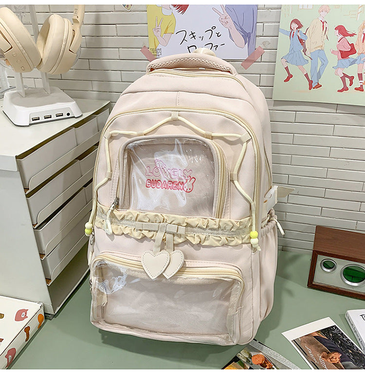 Transparenter Fronttasche Freizeit Rucksack Karnz