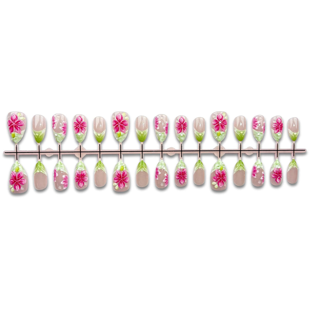 Florale Kunst Druck Nägel Set