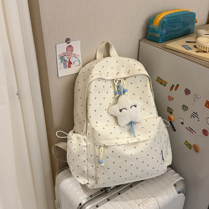 Verspielt Herz-Print Rucksack Karnz