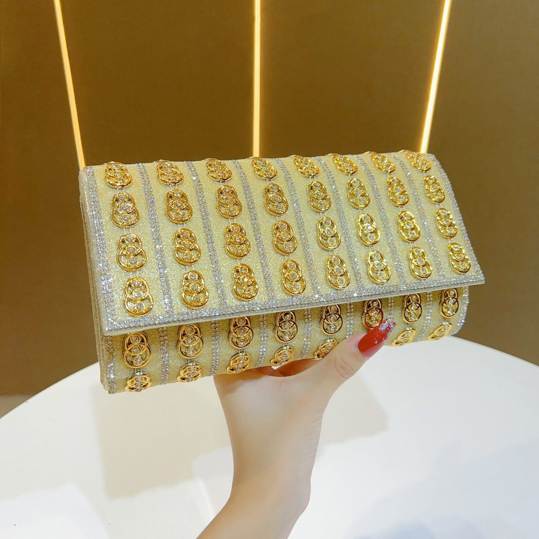 Dekorativer Strass-Clutch