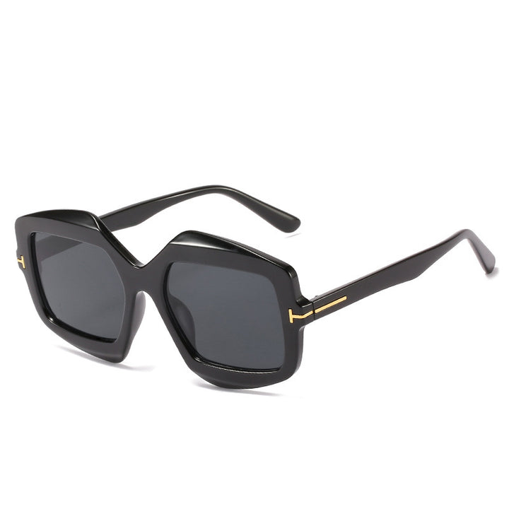 Bold gemusterte hexagonale Sonnenbrille Karnz